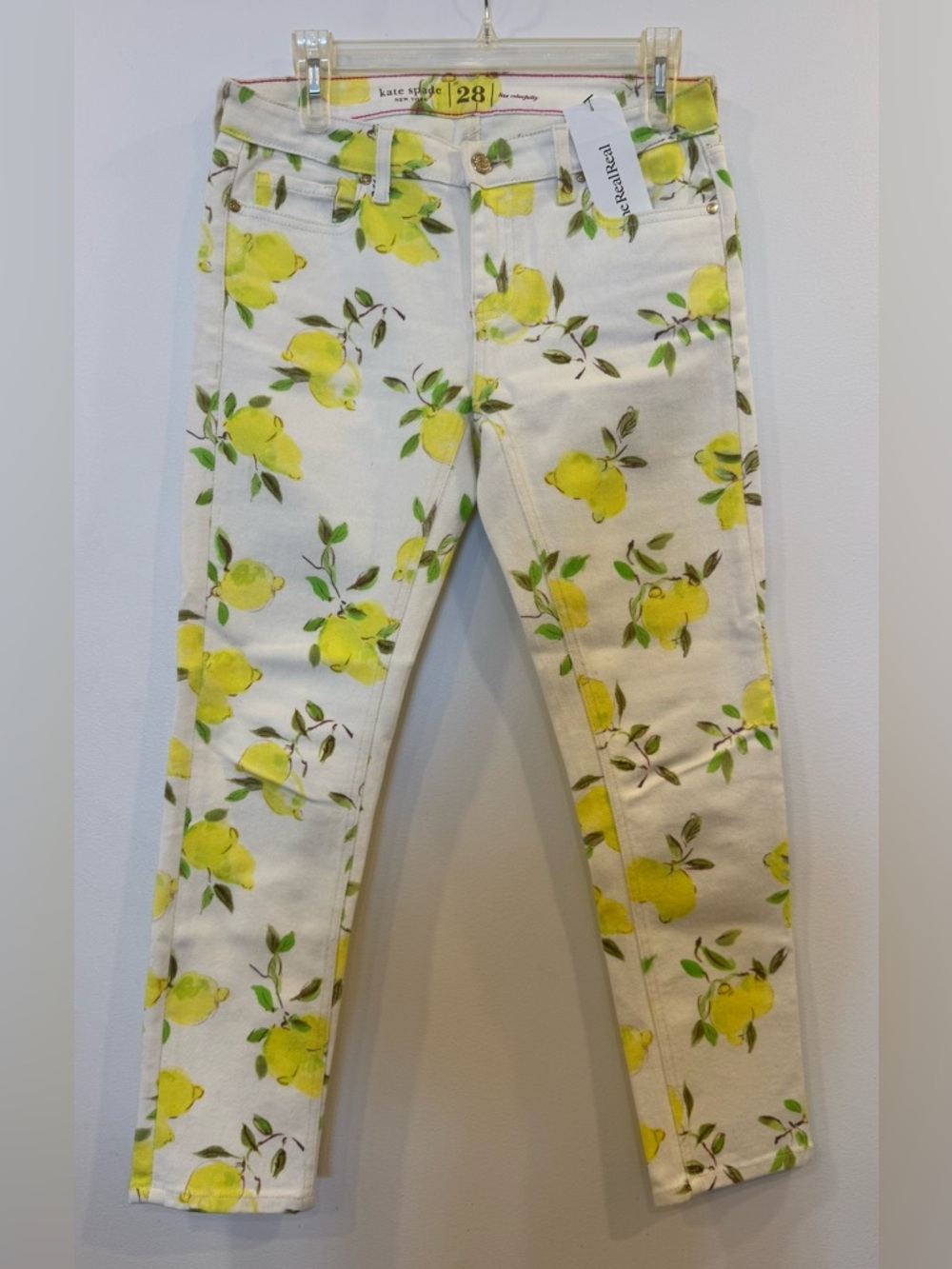 Kate Spade Broome Street Lemon Jeans, Size 28
